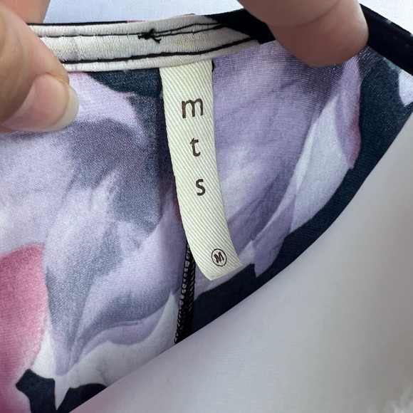 Navy w/ Floral Print Shift/Tunic style sleeveless Dress/Top - Picture 10 of 11